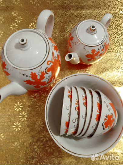Чайный сервиз СССР с пиалами новый