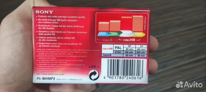 Кассеты для видеокамер. Sony video8