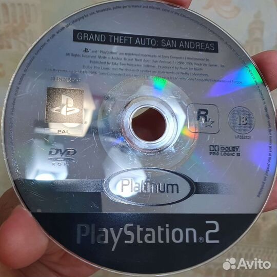 PS2 GTA San Andreas Platinum (без карты и мануала)