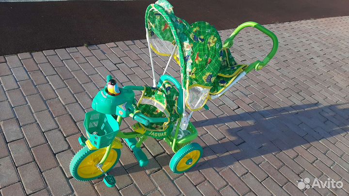 Детский велосипед с родительской ручкой