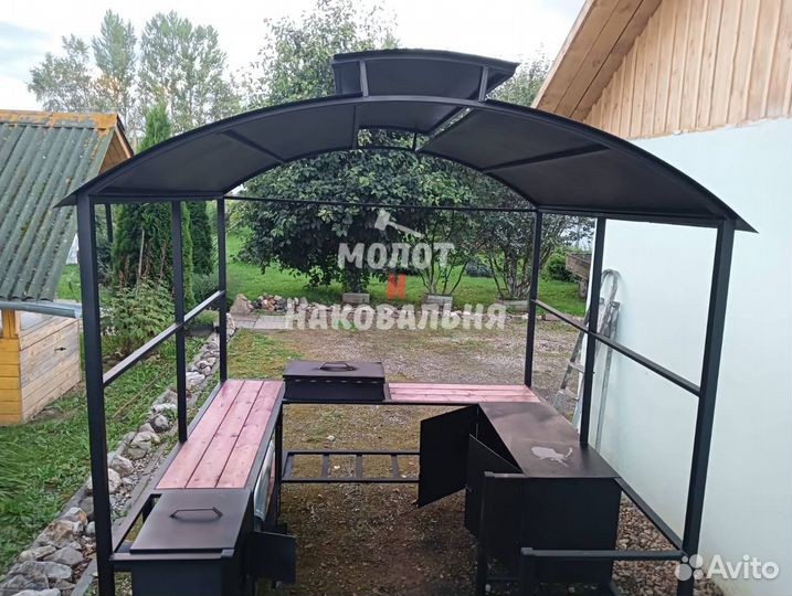 Мангал с крышей