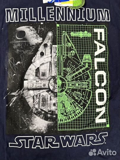 Футболка star wars оригинал 40р светится в темноте