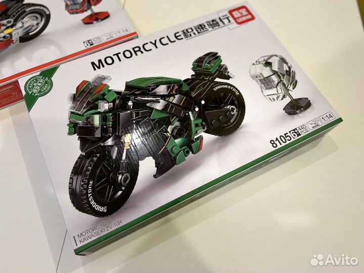 Конструктор типа Lego мотоцикл Kawasaki ducati