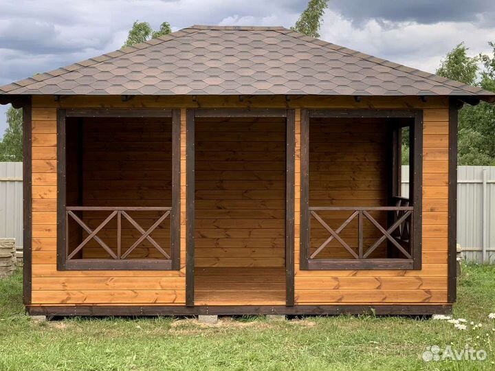 Беседка садовая для дачи, летняя веранда