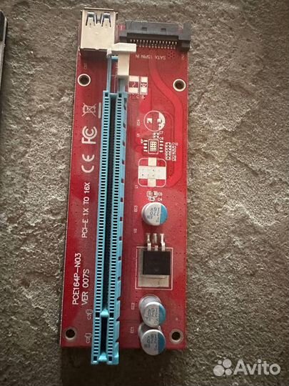 Райзер 008 и 007 Универсальный 6pin + molex + SATA