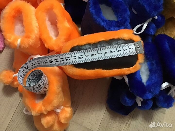 Меховые пинетки детские