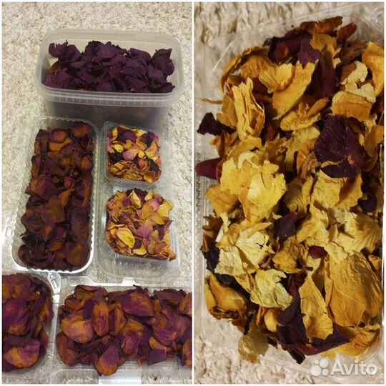 Сухие лепестки роз и пионов