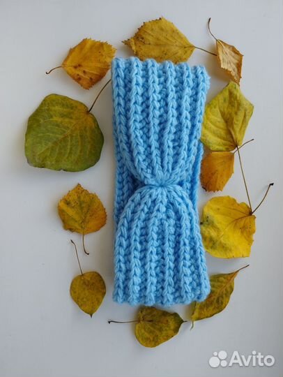 Повязка на голову вязаная