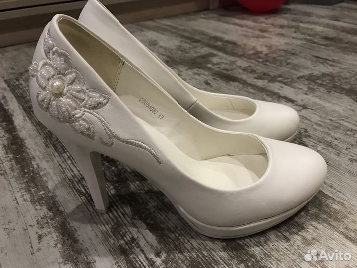 Туфли свадебные белые