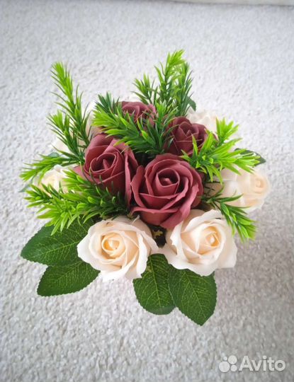 Букет из мыльных роз