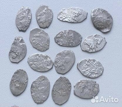 Монеты царские серебряные чешуйки 15 монет
