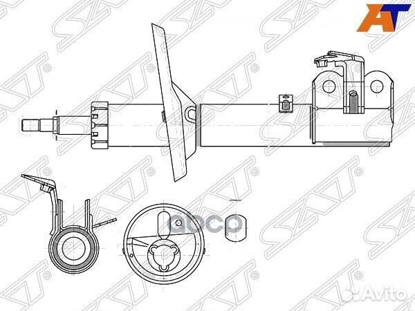 Стойка передняя toyota RAV4 94-00 RH ST-48510-4