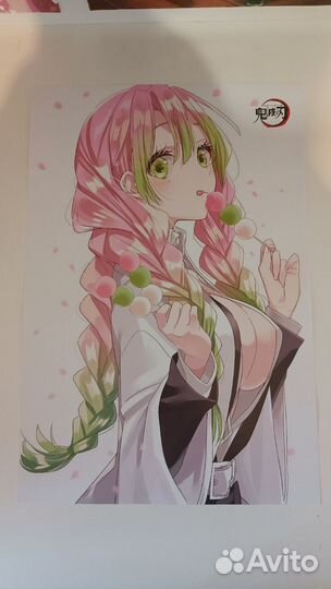 Набор плакатов красивые аниме девочки 5 шт