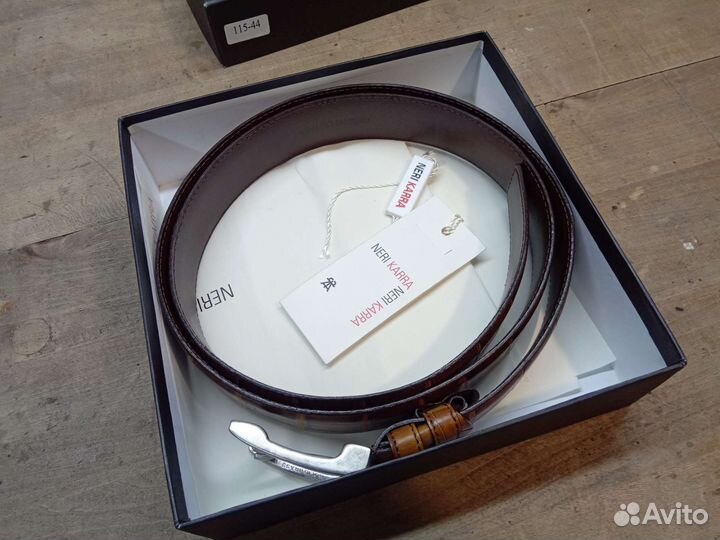 Мужской кожаный ремень Neri Karra