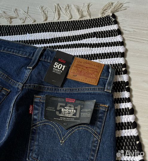 Новые джинсовые шорты Levi's Premium 501 Оригинал