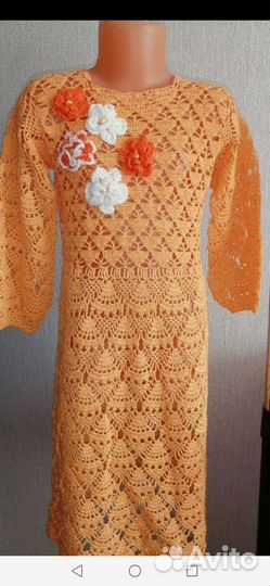 Платья для девочек вязаные