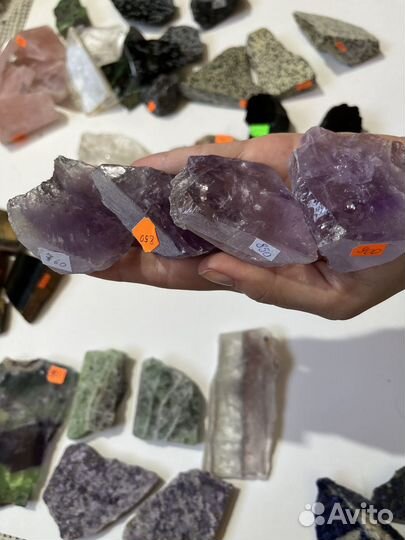 Аметист полированный с одной стороны спил