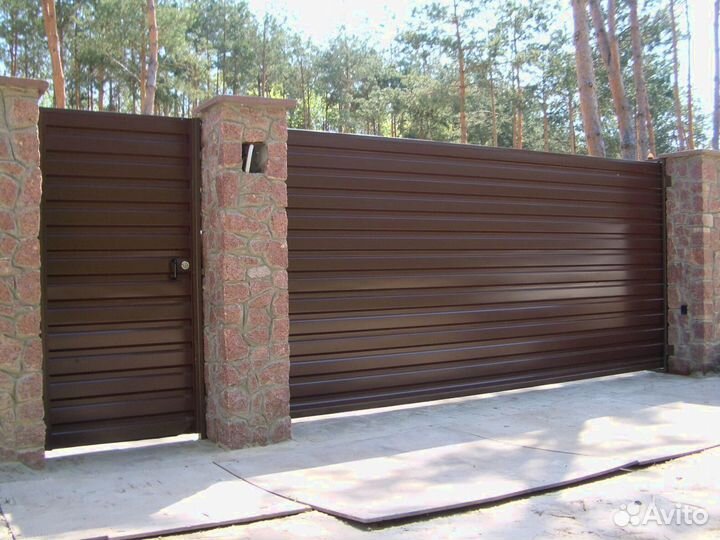 Откатные ворота с установкой
