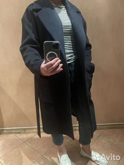 Пальто женское 42 44 темно синее