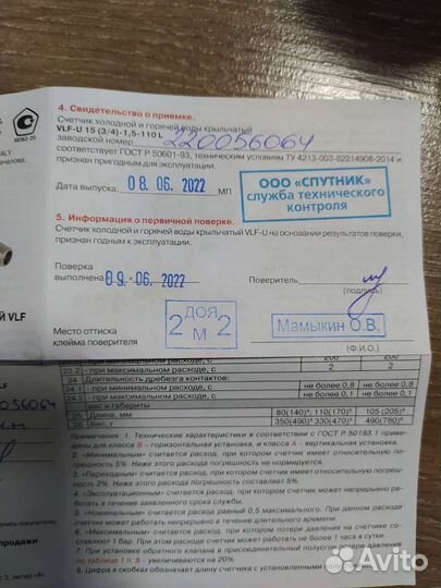 Счетчик воды