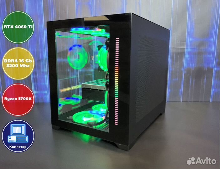 Мощный игровой пк AMD5700X-RTX4060Ti-16DDR4-SNP615789204-A520