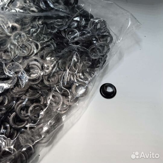 5000 шт. Люверсы металлические чёрные диаметр 5 мм