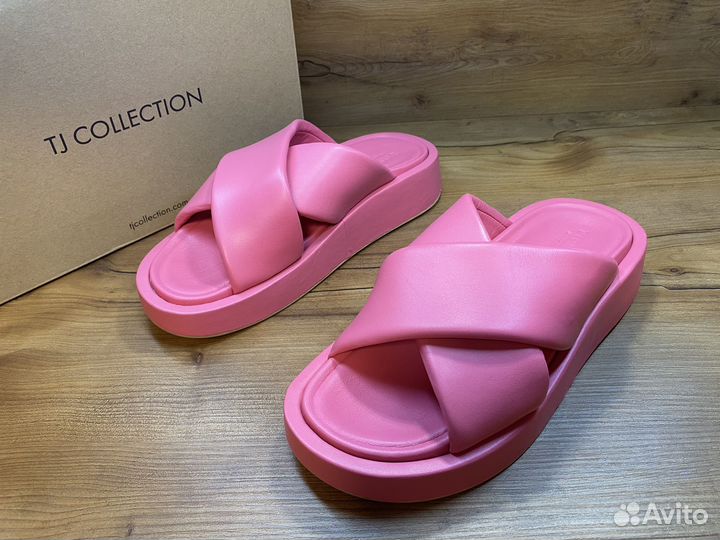 38р сабо шлепанцы новые tj collection кожа
