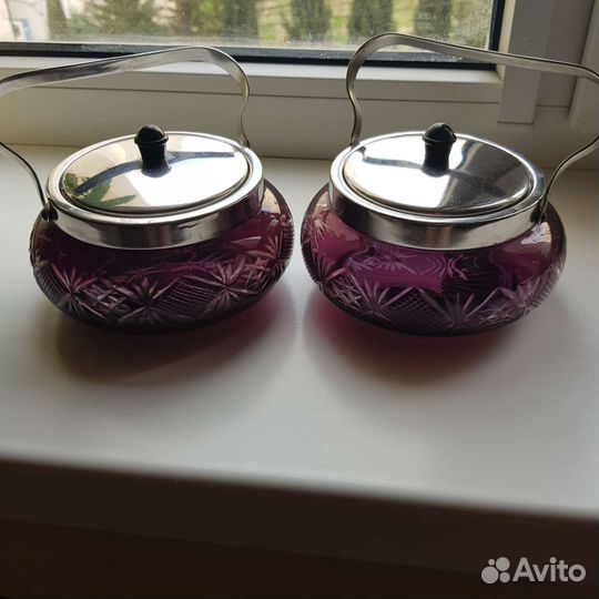 Сахарница стекло СССР