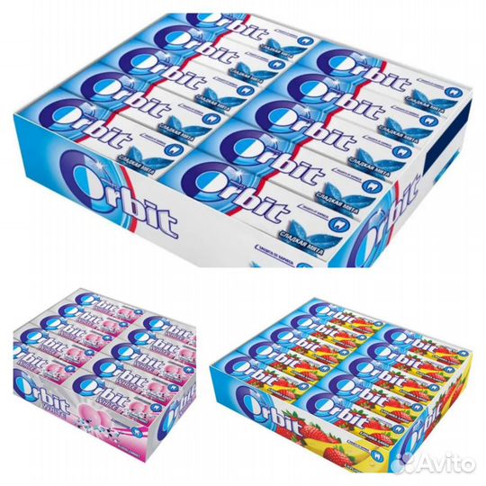Жвачка орбит в ассортименте. Доставка