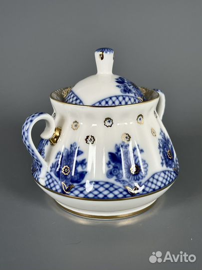 Редкость Фарфоровая Сахарница корзиночка лфз