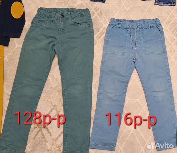 Джинсы, штаны, брюки х/б летние от 110 до 128р-ра