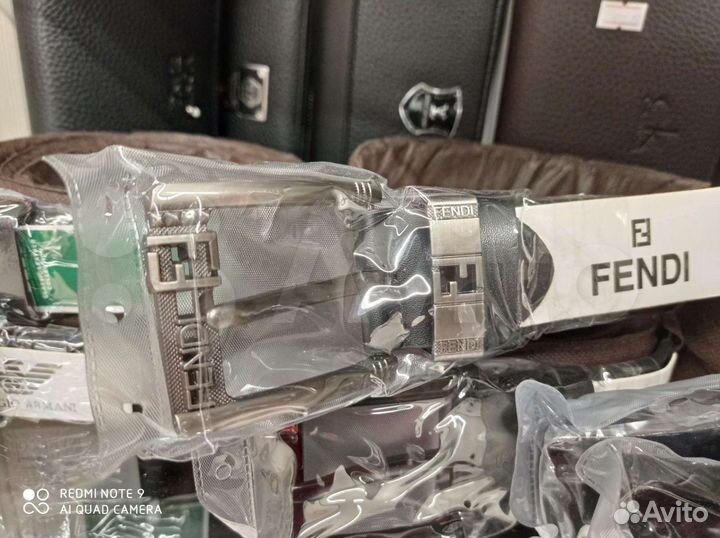 Ремень Fendi мужской кожаный