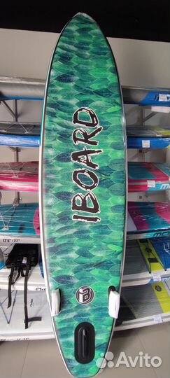 Sup сап надувная доска iboard 2022 зеленый лист