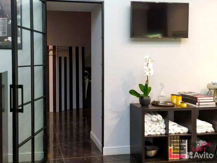 Стеклянная перегородка для зонирования