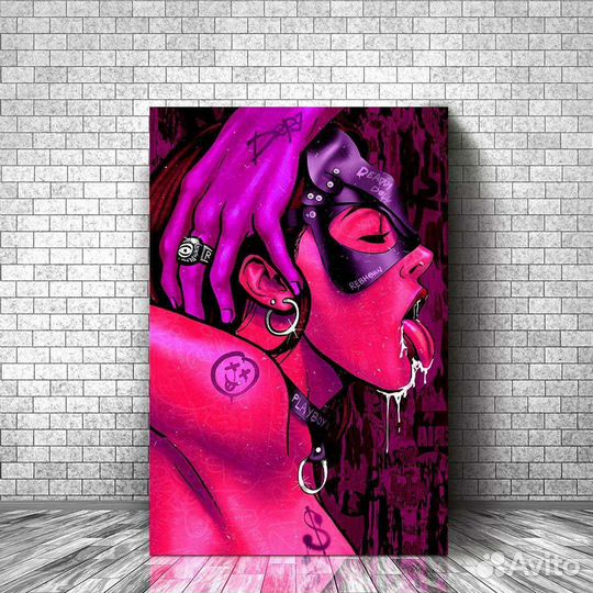 Картины из дерева, 50х70 см. секс, эротика, поп