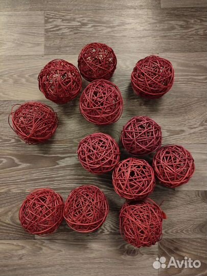 Шары из ротанга для интерьера