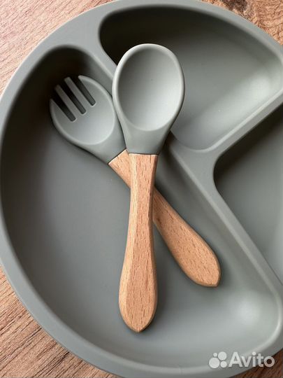 Посуда силиконовая детская 2 цвета