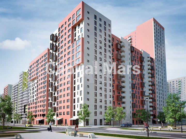 Своб. планировка, 44 м², 7/21 эт.