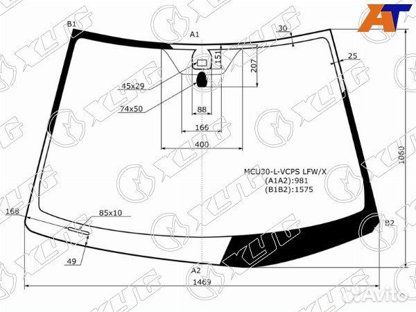Стекло лобовое lexus RX350