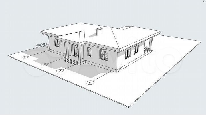 Коттедж 128 м² на участке 8 сот.