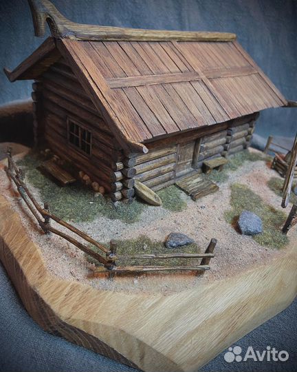 Миниатюра Изба. Пятистенок 14век