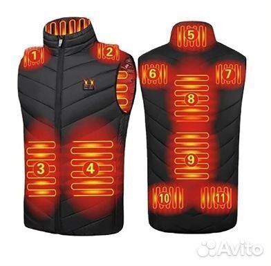 Комплект жилет с подогревом теплый + повербанк 30К