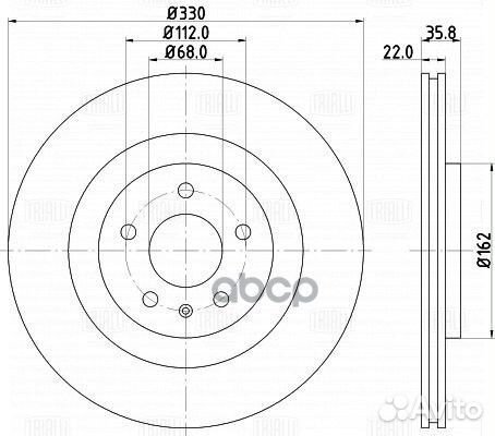 Диск торм. для а/м Audi A4 (07) /A5 (07) /A6