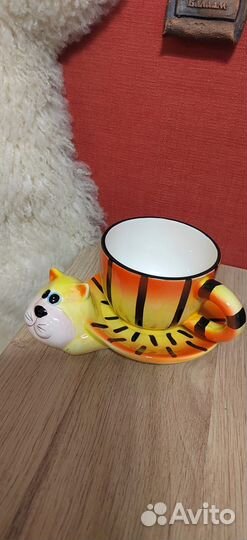 «Детская чашка с блюдцем Тигр»
