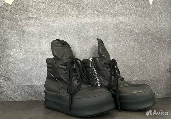 Rick owens geobasket triple black высокие
