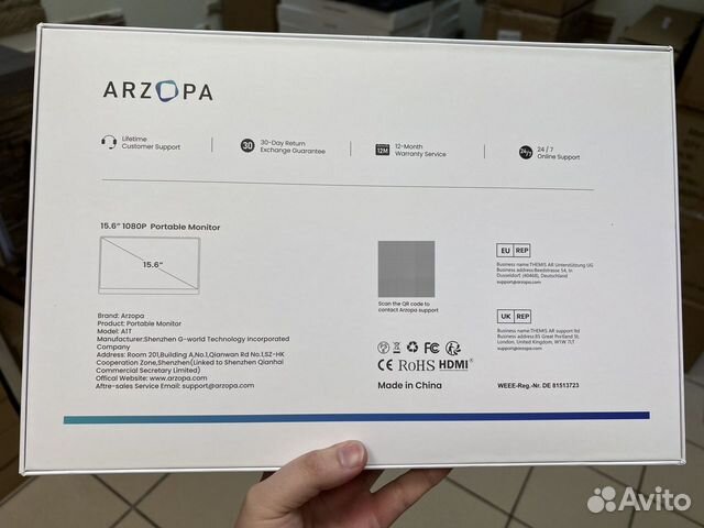 Портативные мониторы для ноутбука Arzopa FHD/2K/4K объявление продам