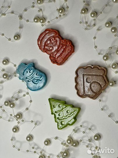 Новогодняя твердая пена для ванн