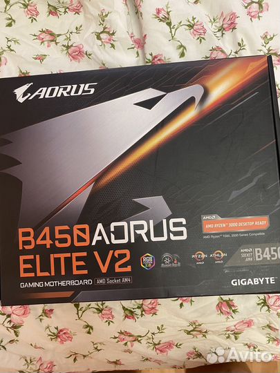 Материнская плата gigabyte b450 aorus elite v2