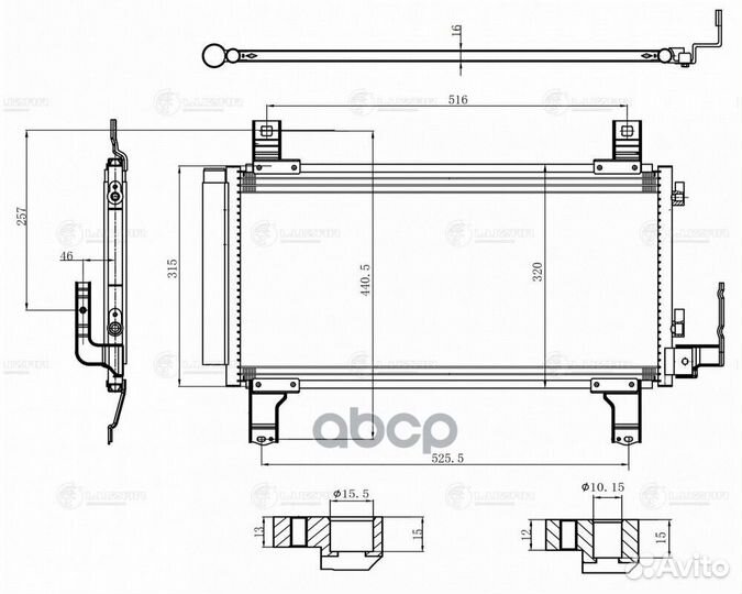 Радиатор кондиц. для а м Mazda 6 (02) (lrac 2510)