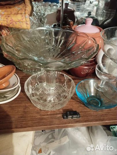 Ваза для фруктов на ножке СССР